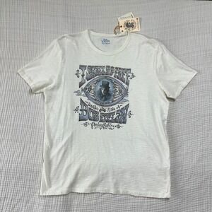 Bob Dylan - I Shall Be Free Lucky Brand Vintage Style Ivory T-Shirt Men's L NWT